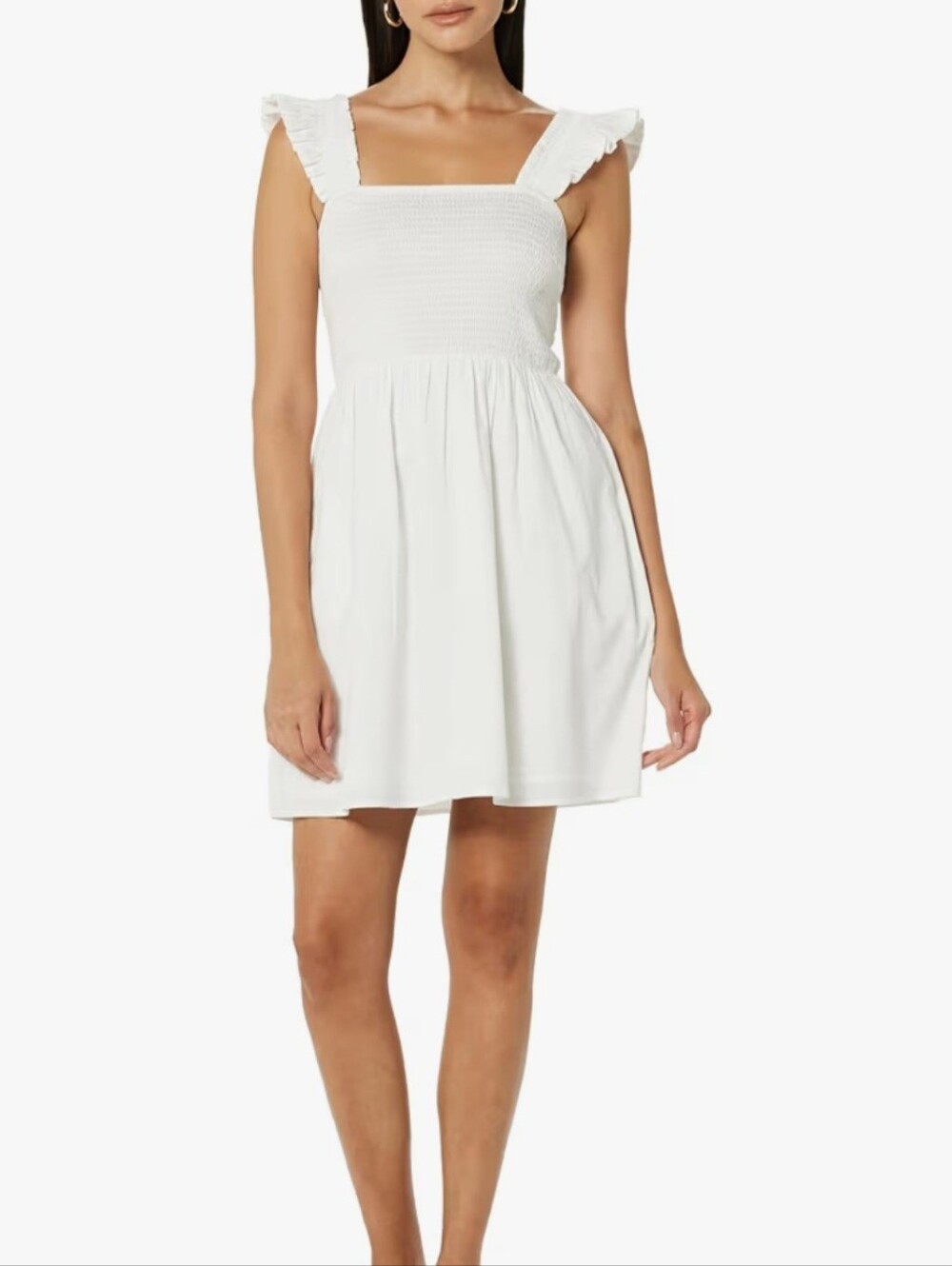 The Drop Womens Kimi Ruffled Shoulder Smock